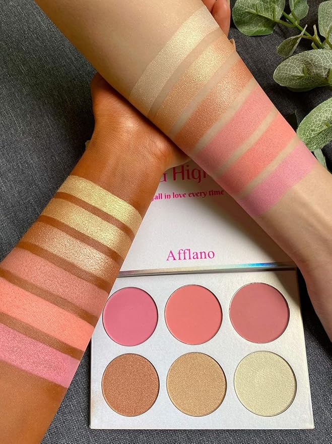 Blusher & Illuminator Highlighter & Bronzer Powder Contour Cruelty Free