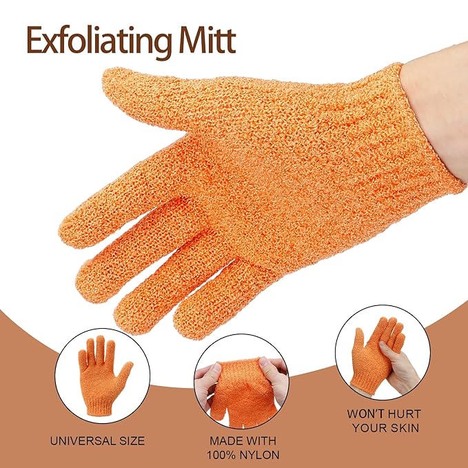 UNIMEIX 5 Pack Self Tanning Mitt Applicator Kit Set Self Tan Back Applicator with Self Tanning Glove for Self Tan Mitt Mini Self Tan Glove and Sunscreen Brush (Brown)