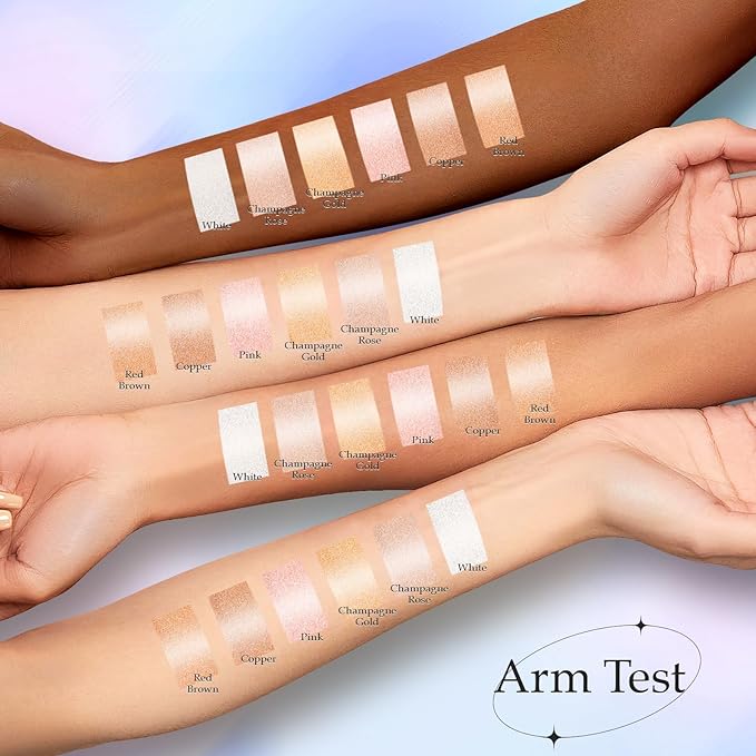 Large Highlighter Makeup Palette Face Highlighter Powder Palette & Luminizers