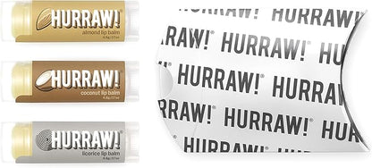Hurraw! Almond, Coconut, Licorice Lip Balms, Palm