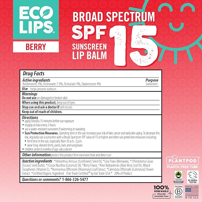 Eco Lips Classic Variety Broad Spectrum Packaging