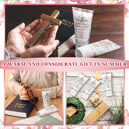 24 Pcs Sunscreen Bulk SPF 30 Mini Sunscreen Packets Travel Size Sunscreen Summer Party Gift for Women Girl Bible Verse Gift for Wedding Bbay Shower Party Favor Homeless Kit Supply(God Says)