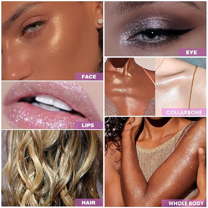 2pcs Polvo De Hadas Highlighter Set, White Fairy Kit (Moonbeam)