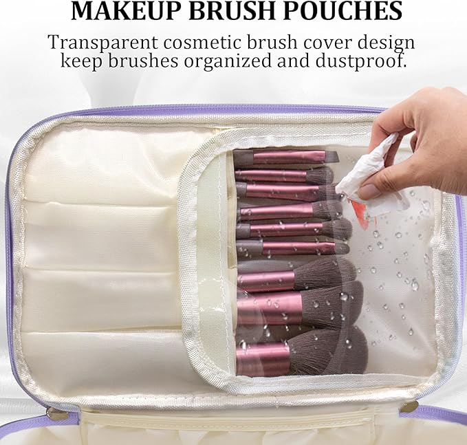 Large travel makeup bag makeup