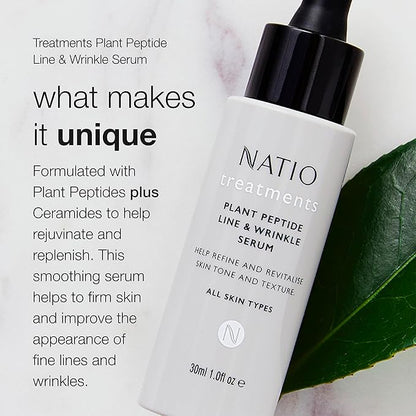 Plant Peptide Line and Wrinkle Serum, 1 oz - Anti Aging Serum - Rejuvenating Face Serum - Daily Serum for Face to Revitalize Skin Texture