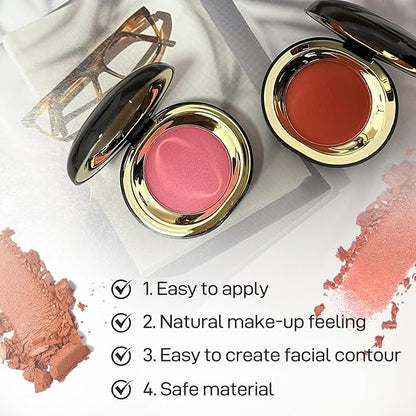 Face Blush for Cheeks Waterproof Smooth Creamy Formula,