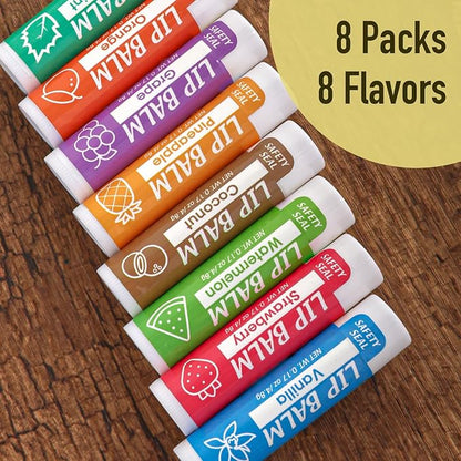 Lip Balm, 8 Pack Natural Bulk Stocking