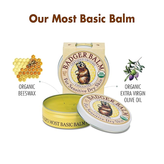Badger - Unscented Dry Skin Balm,