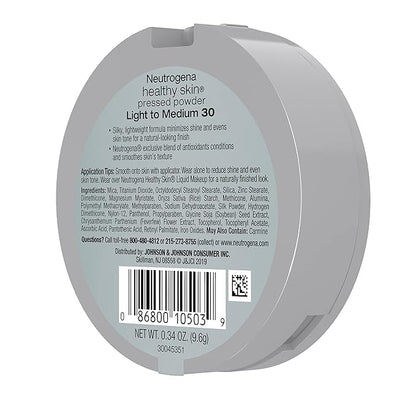 Neutrogena Healthy Skin Pressed Makeup Powder Compact with of 2) 34 oz