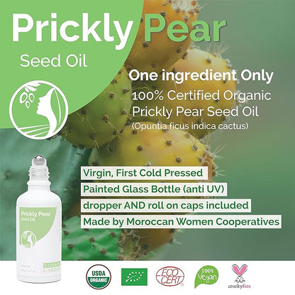 Fatima's Garden Prickly Pear Seed Oil - Organic Anti-Aging Serum, 100ml