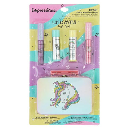 Expressions - 5pc Cosmetics Lip Kit For Kids Glosses,