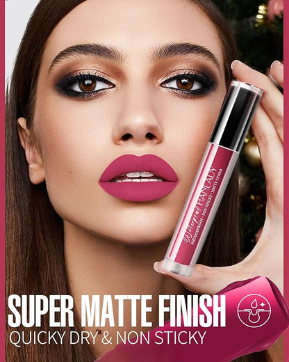 Bright Red Lipstick Matte, Ruby Red Liquid Lipstick Bright