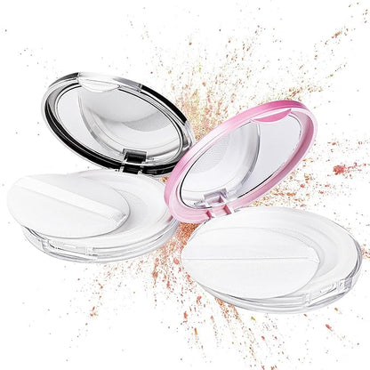 Mabor 2pcs Loose Powder Containers Powder for Women Powder Case