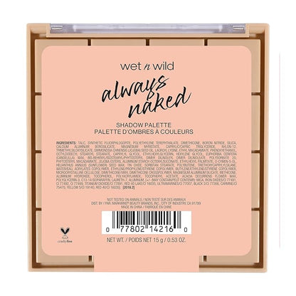 wet n wild Always Naked Palette, Nude Neutral Pigments,