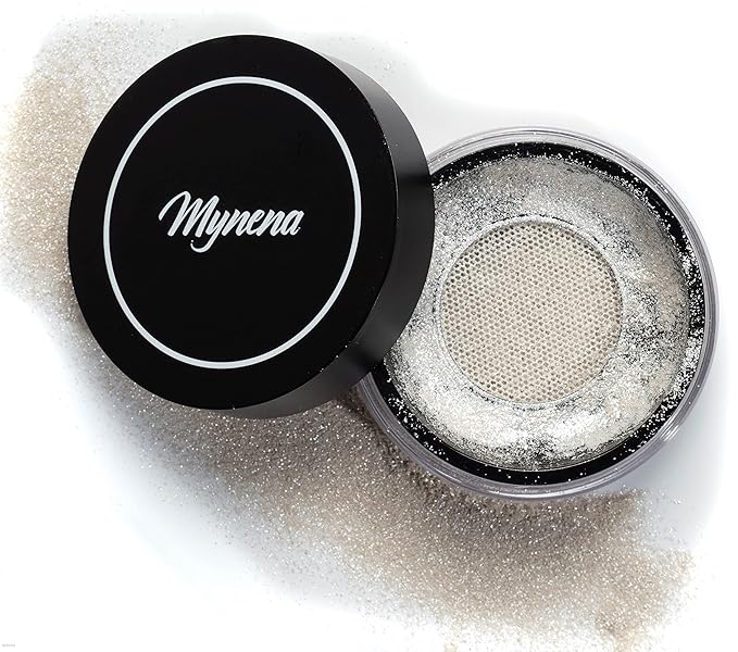 Mynena White Silver Makeup Highlighter Loose Powder Shimmer Paraben-Free Cruelty-Free