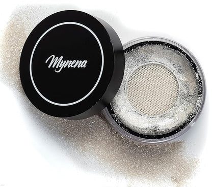 Mynena White Silver Makeup Highlighter Loose Powder Shimmer Paraben-Free Cruelty-Free