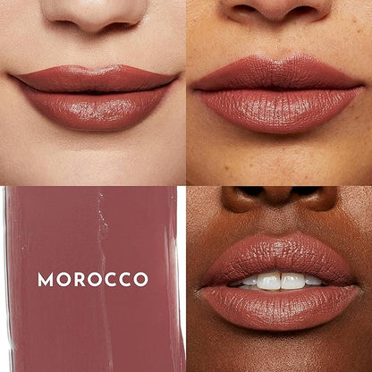 LAWLESS Forget the Filler Lip-Plumping Line-Smoothing Satin Cream Lipstick - Morrocco - Natural Ingredients Smooth and Hydrate Lips for a Plumper, Fuller Look - 3.7g