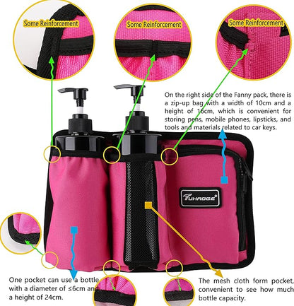 Massage Oil Holster Massage Bottle Bag Lotion Holster Massage Therapist Massage Oil Holster Massage Lotion …(3kd9D-Rose Red)