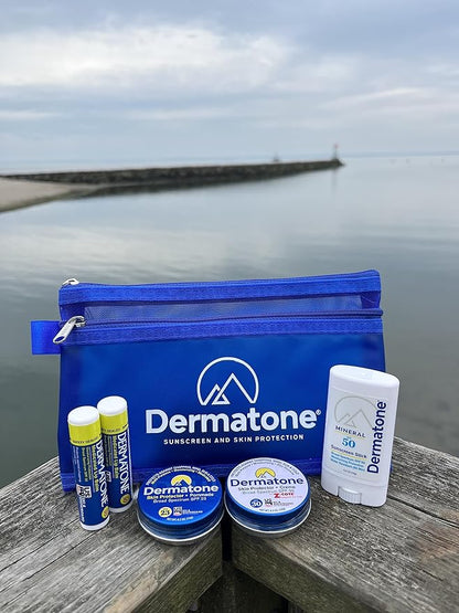 Dermatone Outdoor Protection Kit | Contains 4 of our Sunscreen, Skin Protection Products | z-Cote, Classic Tin, Mineral Sunscreen Stick and 2 Medicated Lip Balms