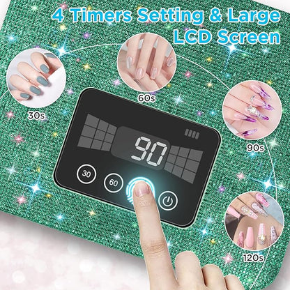 Cordless uv nail lamp, 120w