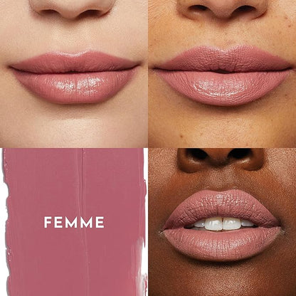 Lawless Forget the Filler Lip-Plumping Line-Smoothing Satin Cream Lipstick - Femme - Natural Ingredients Smooth and Hydrate Lips for a Plumper, Fuller Look - 3.7g