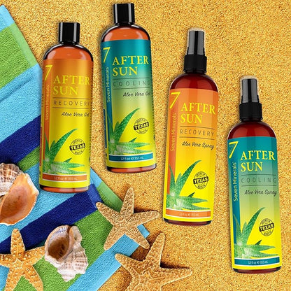 NEW Recovery After Sun Gel with Aloe Vera - For Skin & Face with Instant Sunburn Relief. Unlike Regular Aftersun Lotion, Ours Is Made From Freshly Cut Texas Aloe. With Mango & Chamomile (12 Fl Oz)