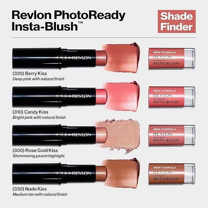 Revlon Blush Stick, PhotoReady Insta-Blush Face Makeup with Gold Kiss, 1.15 Oz