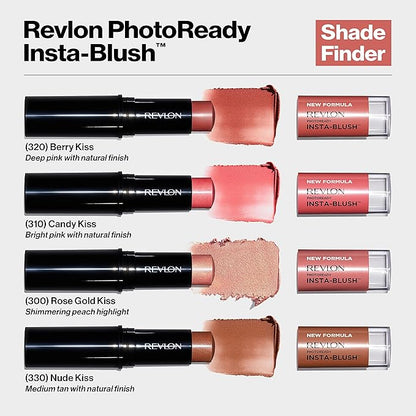 Revlon Blush Stick, PhotoReady Insta-Blush Face Makeup with Gold Kiss, 1.15 Oz