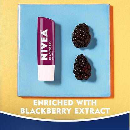 NIVEA Lip Balm, Blackberry Flavored Tinted