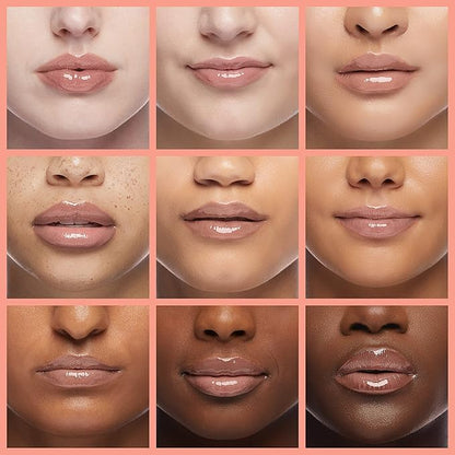 Hydrating Lip Glow Oil, Moisturizing Lip Gloss, Plumping Lip Oil, Non-Sticky Long Lasting Lip Oil Gloss, Transparent Lip Oil Tinted, Reduce lip lines (Pink(#001))
