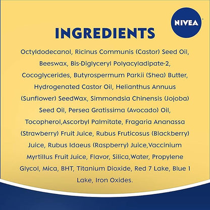 NIVEA Lip Balm, Blackberry Flavored Tinted