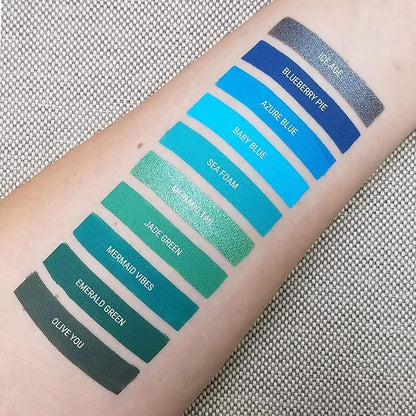 Aromi Sea Foam Matte Liquid Lipstick | Aqua, Aquamarine Lip Color, Blue Green, Smudge and Transfer Proof, Long-Lasting, Vegan, Cruelty-free, Handmade (Sea Foam)