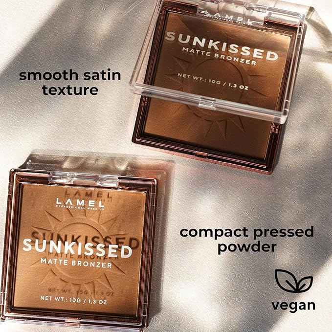 LAMEL Sunkissed Matte Bronzer Face Powder - Non-Shimmer, 0.35oz