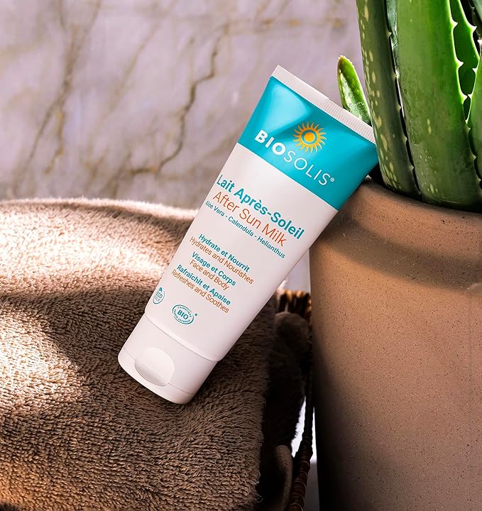 After Sun Milk - Softens and Calms Your Skin After Sun Exposure - Soothes and Refreshes Your Face and Body - Creamy and Penetrates the Skin Easily - Ideal for the Whole Family - 3.4 oz