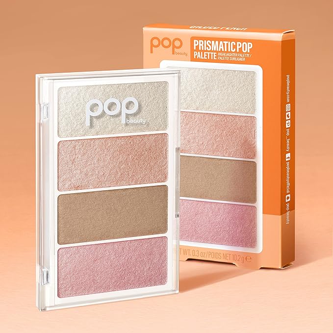 Prismatic POP Palette Gilded Peach | Face Highlighter Powder Texture