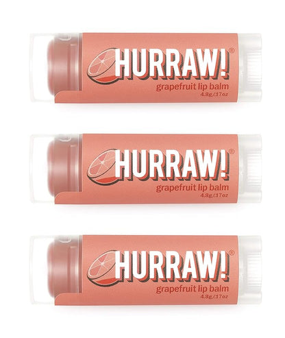 Hurraw! Grapefruit Lip Balm, 3 Pack: Palm