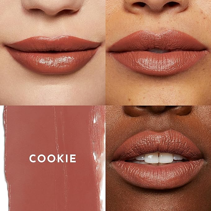 Lawless Forget the Filler Lip-Plumping Line-Smoothing Satin Cream Lipstick - Cookie - Natural Ingredients Smooth and Hydrate Lips for a Plumper, Fuller Look - 3.7g