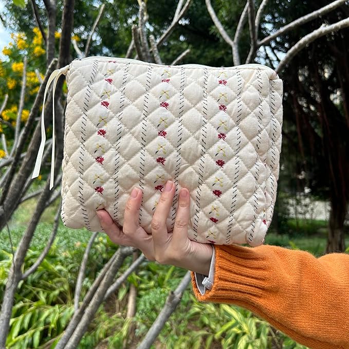 Pazimiik cotton makeup bag for