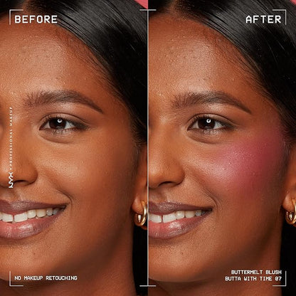 NYX PROFESSIONAL MAKEUP Buttermelt Powder Blush, Fade and With Time