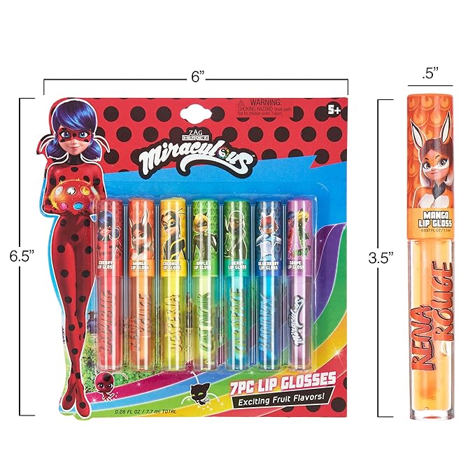 Miraculous 7pc Lip Gloss Set - Zag Heroez Gloss