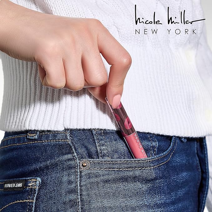 Nicole Miller Lip Gloss Collection, 4 Count (Pack of 1), Better Not Pout Red