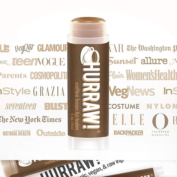 Hurraw! Coffee Bean Lip Balm, 2 Palm