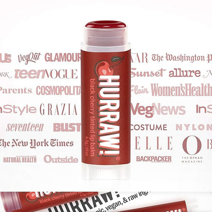 Hurraw! Black Cherry Tinted Lip Balm, Palm