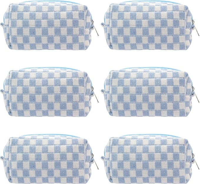 Pazimiik checkered makeup bag for