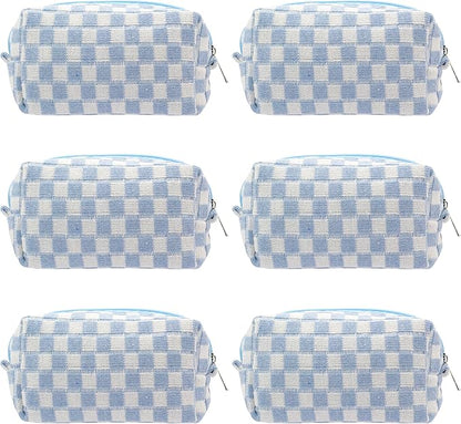 Pazimiik checkered makeup bag for