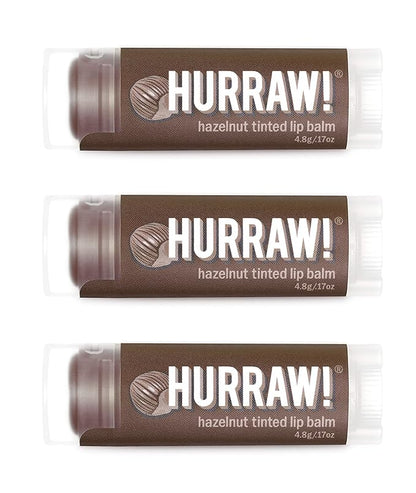 Hurraw! Hazelnut Tinted Lip Balm, 3 Palm
