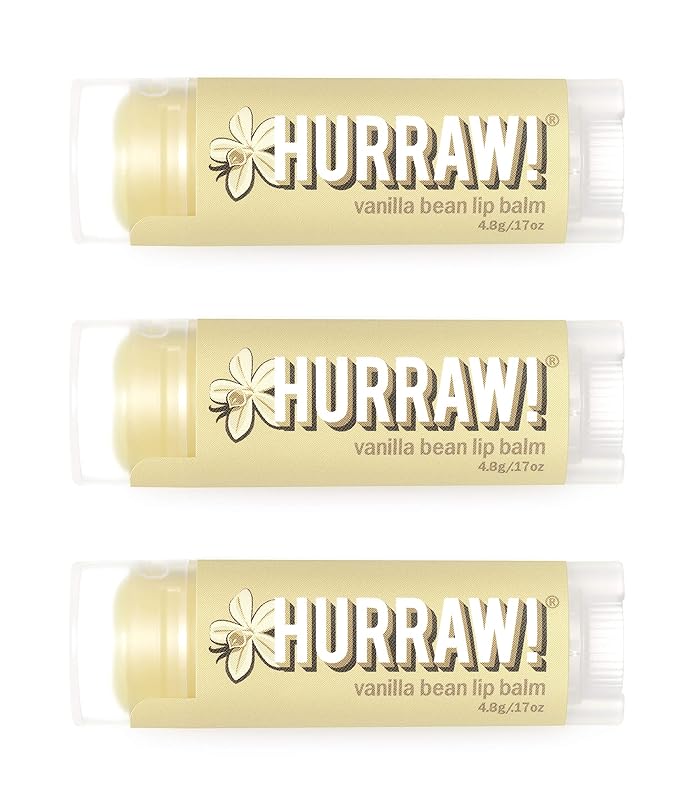 Hurraw! Vanilla Bean Lip Balm, 3 Palm