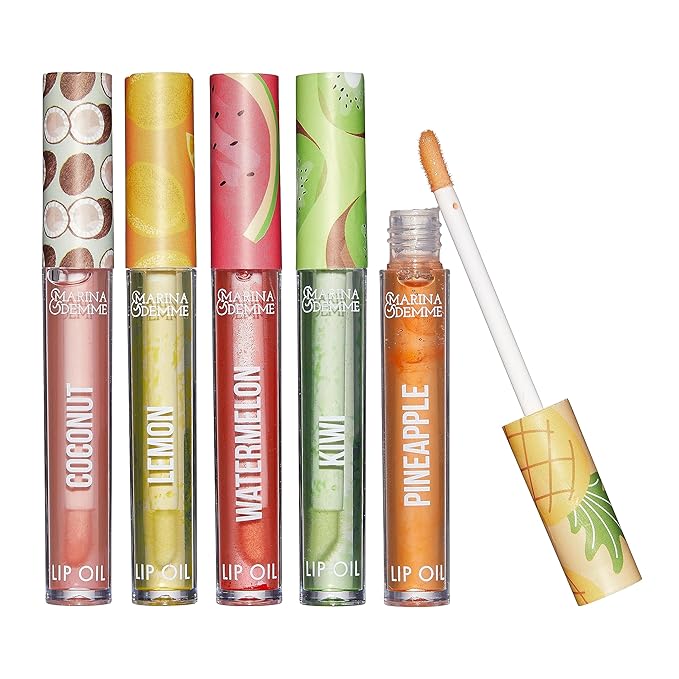 Marina and Demme 5 Piece Tropical Lip Oil Glosses