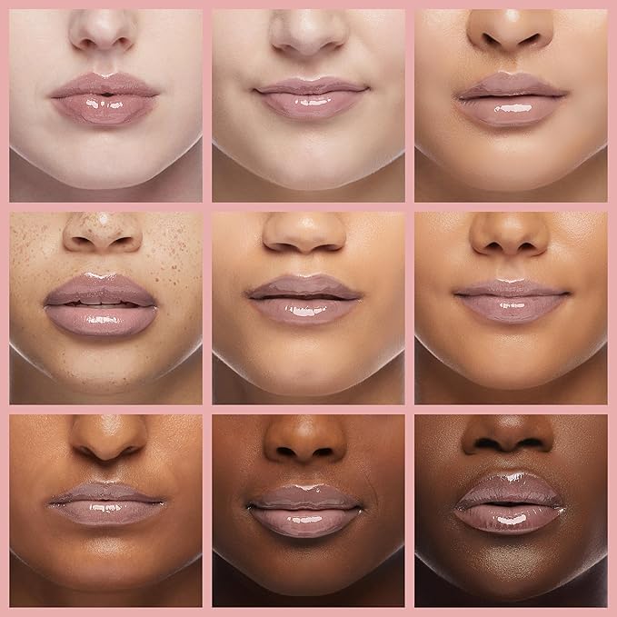 Ruby Kisses Lip Gloss Butter Bomb Gloss Non-Sticky Lip Gloss Vitamin E Natural Nude Lip Makeup - 7.8mL (0.26 US fl.oz) (Like A Virgin)