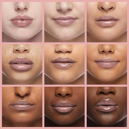Ruby Kisses Lip Gloss Butter Bomb Gloss Non-Sticky Lip Gloss Vitamin E Natural Nude Lip Makeup - 7.8mL (0.26 US fl.oz) (Like A Virgin)
